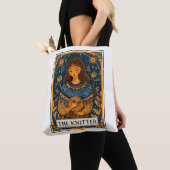 Tote Bag Thème Tarot Tricot Kitter (De près)