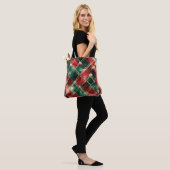 Tote Bag Thème vacances de Noël rouge et or (Sur le modèle)