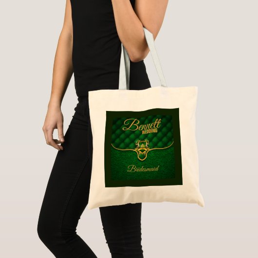 Tote Bag Thème vert foncé royal et or (Devant (produit))
