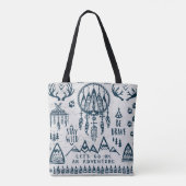 Tote Bag Thème voyage et aventure (Dos)