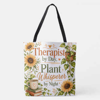 Tote Bag Thérapeute chuchoteuse de plantes, tournesols