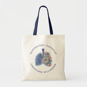 Tote Bag Thérapeute respiratoire personnalisée Poumons flor