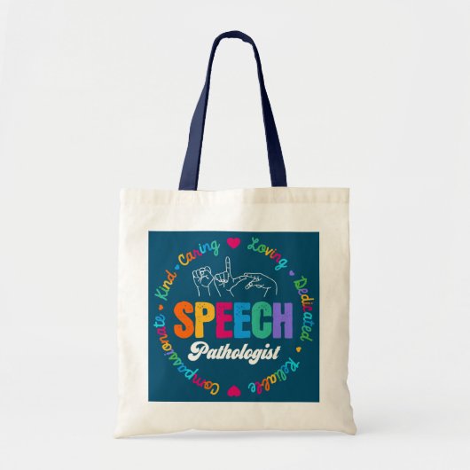 Tote Bag Thérapie vocale Thérapeute SLP LIFE Discours (Devant)