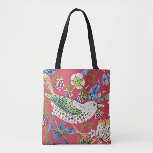 Tote Bag Thief fraise William Morris (Devant)