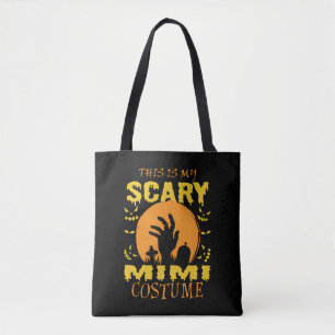 Tote Bag This Is My Scary Mimi Costume Halloween