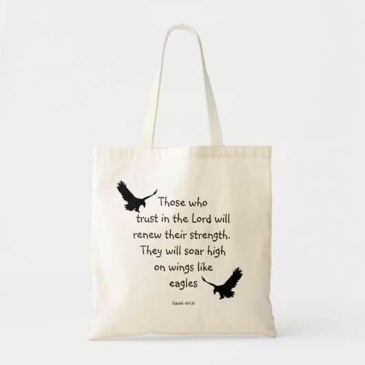 Tote Bag Those who trust in the Lord Scripture Inspiration (Devant)