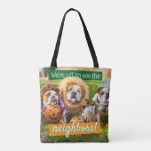 Tote Bag Three Bulldogs in Costumes (Dos)