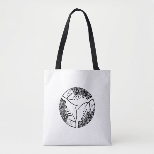 Tote Bag Three head-to tail spiny lobsters (Devant)