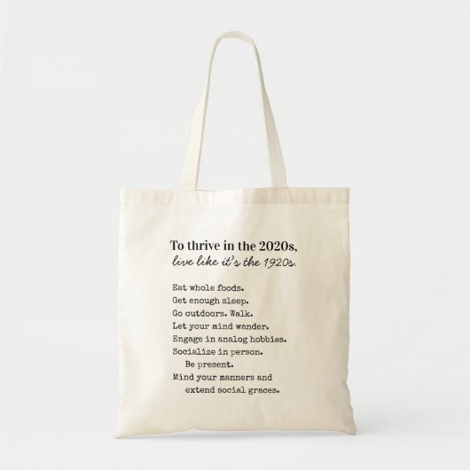 Tote Bag Thrive in the 2020s Analog Hobbies  (Devant)
