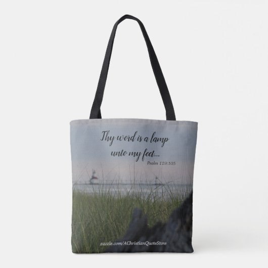 Tote Bag Thy mot est une lampe à mes pieds (Dos)