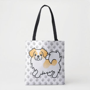 Tote Bag Tibétain Spaniel couleur fauve parti-coloré Chien
