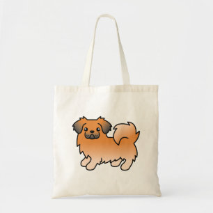 Tote Bag Tibétain Spaniel Sable Rouge Chien de Dessin Animé