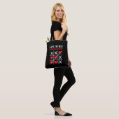 Tote Bag Tic Tac Toe Love gagne Anniversaire Saint-Valentin (Sur le modèle)