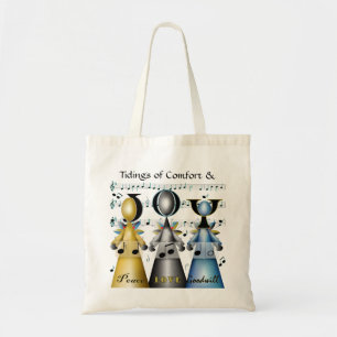 Tote Bag Tidings of Comfort and Joy Christmas Carolers