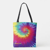 Tote Bag Tie Dye Fourre-tout personnalisable avec votre 2 t (Dos)