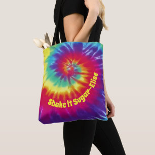 Tote Bag Tie Dye Fourre-tout personnalisable avec votre 2 t