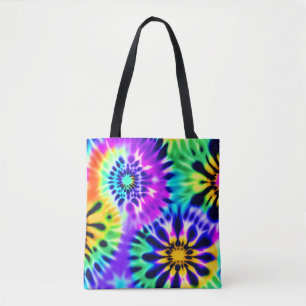 Tote Bag Tie Dye Swirling Motif Design