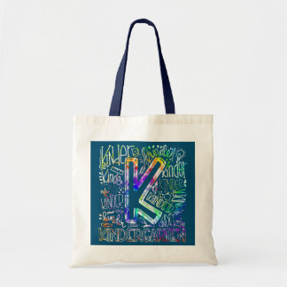 Tote Bag Tie Dye Typographie maternelle Jardin d'enfants en