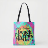 Tote Bag Tie teinture personnalisées sur la plage (Devant)