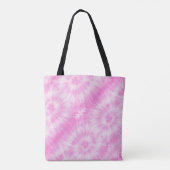 Tote Bag Tiedye rose spirale hippie teint (Dos)