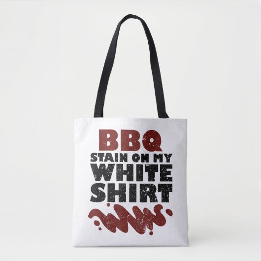 Tote Bag Tige barbecue sur mon blanc (Devant)