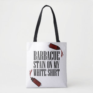 Tote Bag Tige barbecue sur mon blanc