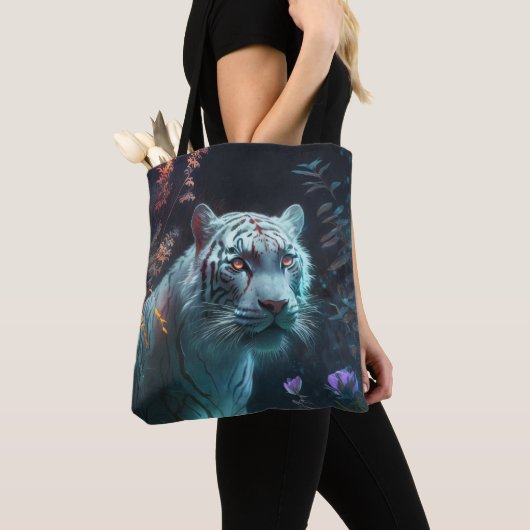 Tote Bag Tiger Animal Portrait Peinture Faune À L'Extérieur (De près)