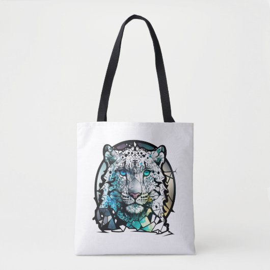 Tote Bag Tiger Animal Portrait Vitrail Faune Gratuite (Devant)