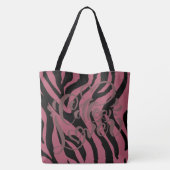 Tote Bag Tiger Imprimer Rouge Maroon Fourre-tout Coffee Lov (Dos)