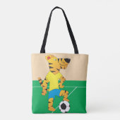 Tote Bag Tiger Jouer au football (Dos)