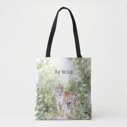 Tote Bag Tiger Jungle Be Wild (Devant)