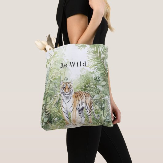 Tote Bag Tiger Jungle Be Wild (De près)