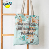 Tote Bag Tiger Lily Écriture chrétienne Matthieu 19:26