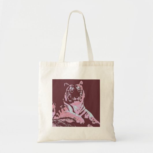 Tote Bag Tiger Pop Art (Devant)