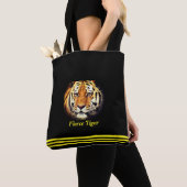 Tote Bag Tiger：Tote bag (De près)