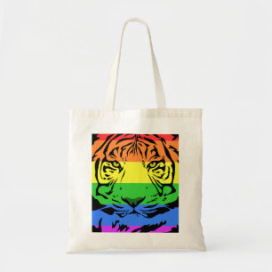 Tote Bag Tigre arc-en-ciel