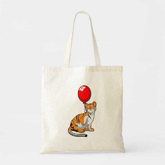Tote Bag Tigre avec ballon (Devant)