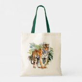 Tote Bag Tigre avec Feuille (Dos)