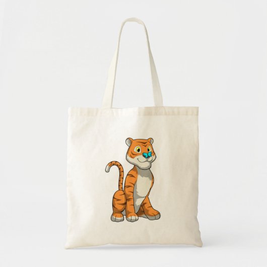 Tote Bag Tigre avec papillon (Devant)