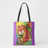 Tote Bag tigre coloré (Devant)