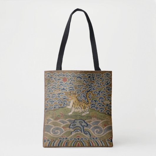 Tote Bag Tigre dans les nuages de la dynastie Qing (Devant)