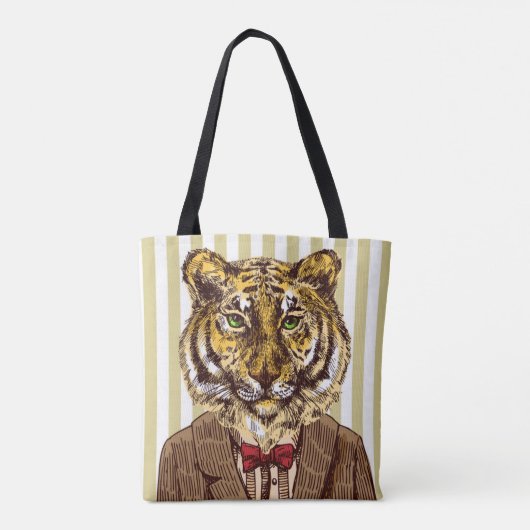 Tote Bag Tigre dans l'usage de soirée (Dos)