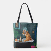Tote Bag Tigre de Canole dans le bain (Dos)