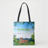 Tote Bag Tigre de jungle personnalisé (Devant)
