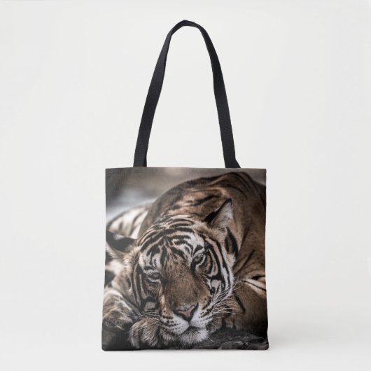 Tote Bag Tigre de Ranthambore : gros plan. (Devant)