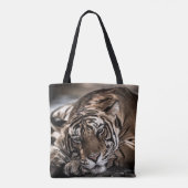 Tote Bag Tigre de Ranthambore : gros plan. (Dos)