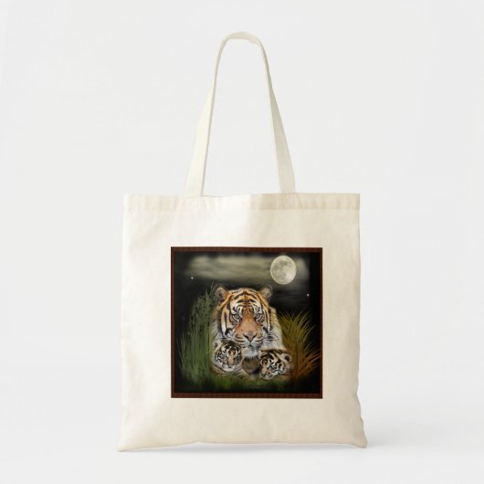 Tote Bag Tigre et petits (Devant)