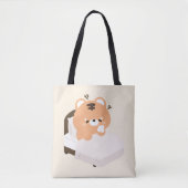 Tote Bag Tigre fatigué mignon (Devant)
