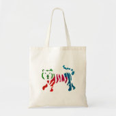 Tote Bag Tigre rayé arc-en-ciel (Devant)