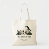 Tote Bag Til Death Ivory Gothique Fête des mariées Crâne et (Devant)